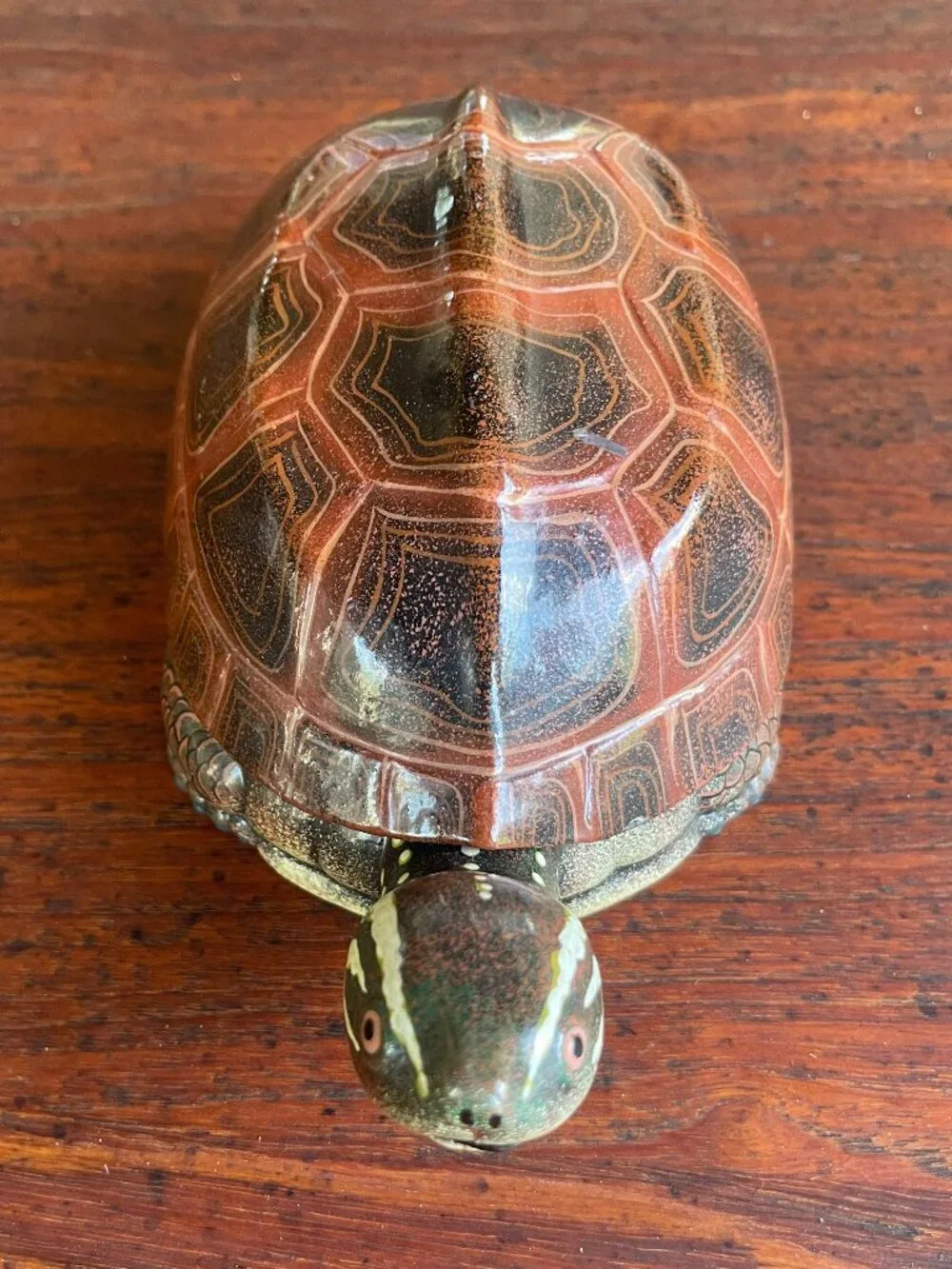 Japanese Mid Century Lacquer Tortoise Turtle Jewelry Box